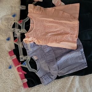 Baby girl 2 tops and 4 pants